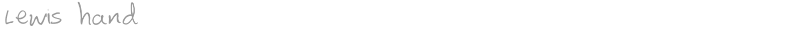 Lewis hand font preview